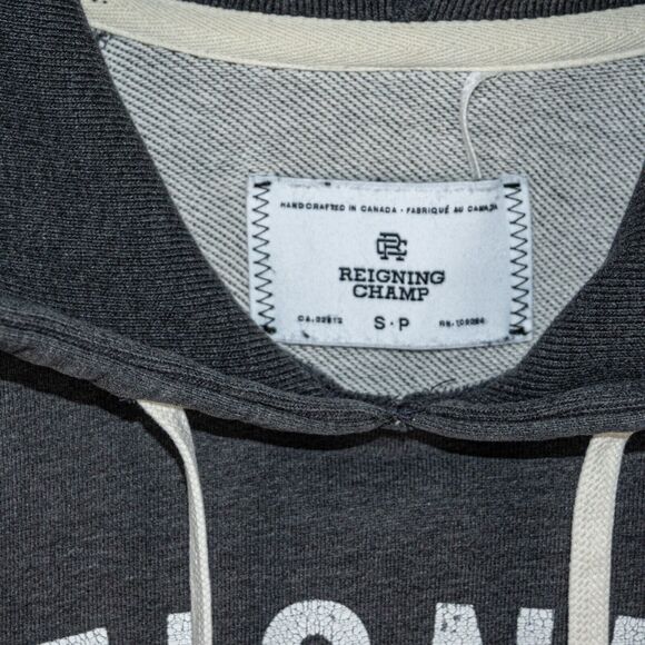 REIGNING CHAMP Men's Terry Pullover Hoodie Sweater in Gray size Small - Picture 2 of 8